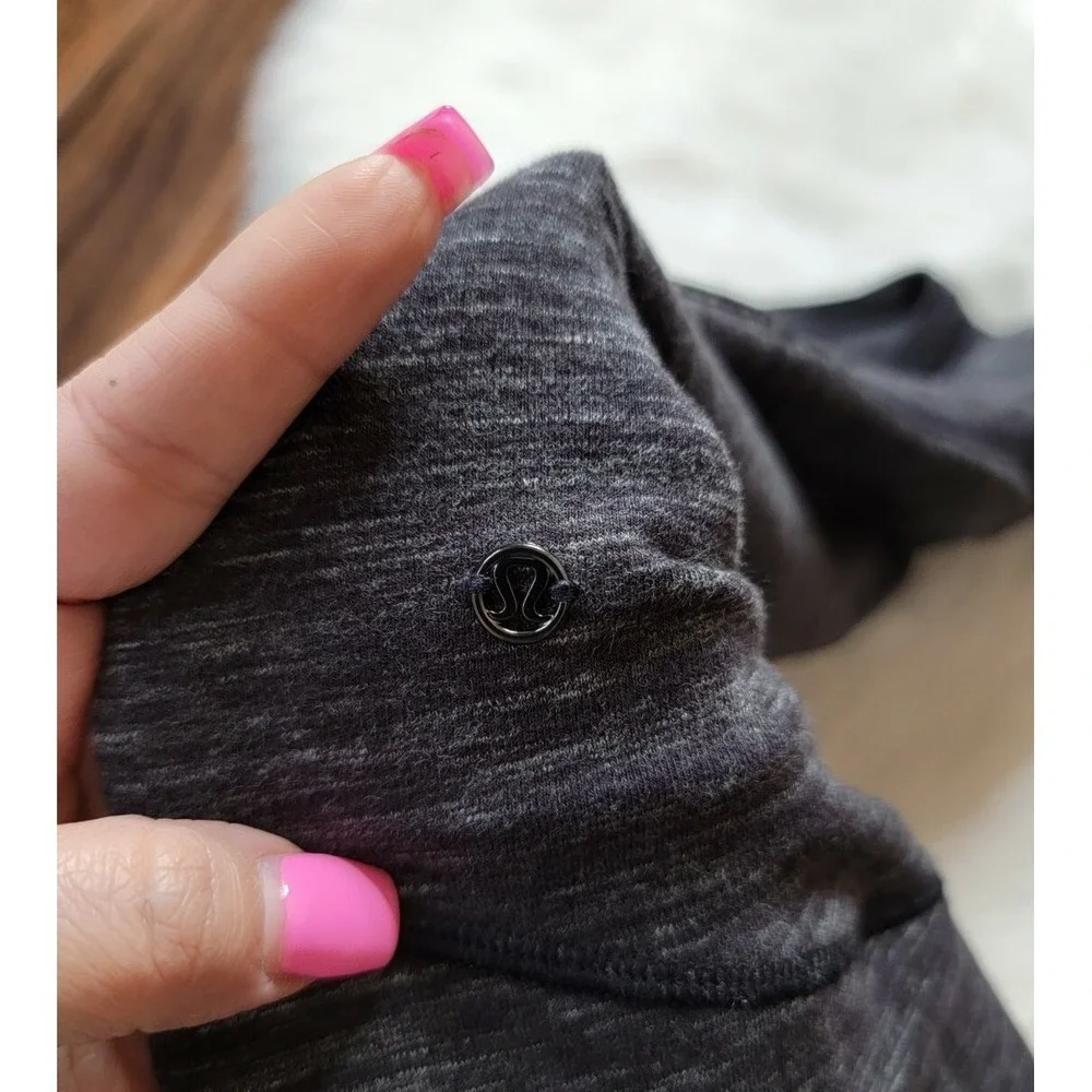Lululemon Exhalation Pullover II - Heathered Marled Black Women's Size 6